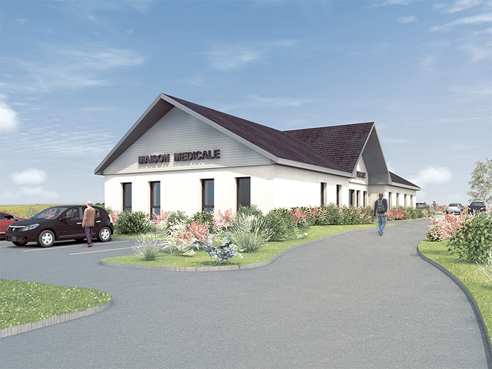 Perspective du projet - Construction d'une maison médicale de huits cabinets de médecins