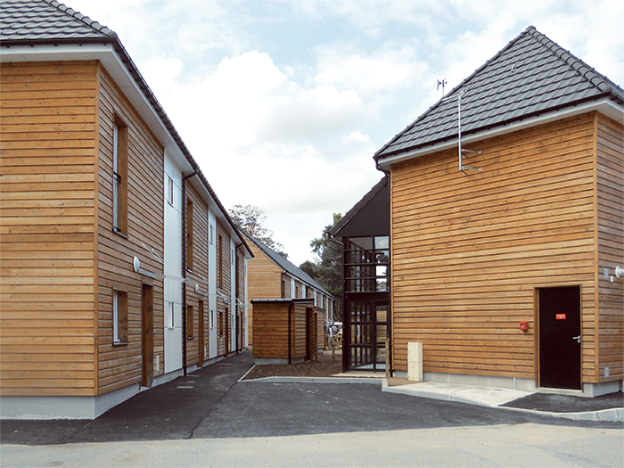 Vue depuis la rue - 14 logements individuels PSLA, labellisé Cerqual H&E