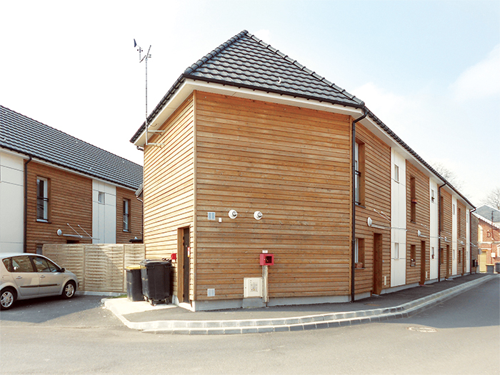 Vue depuis la rue - 14 logements individuels PSLA, labellisé Cerqual H&E