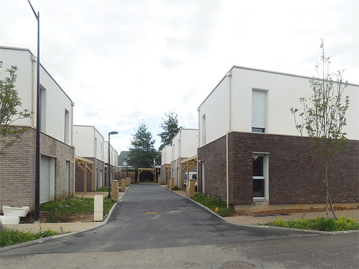 Vue des ruelles intérieures - Conception de 29 maisons individuelles