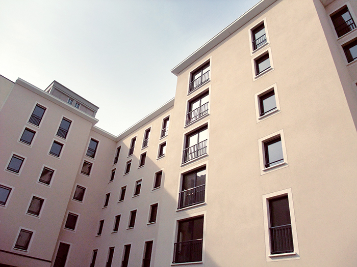 Détail façades intérieures - 41 appartements locatifs