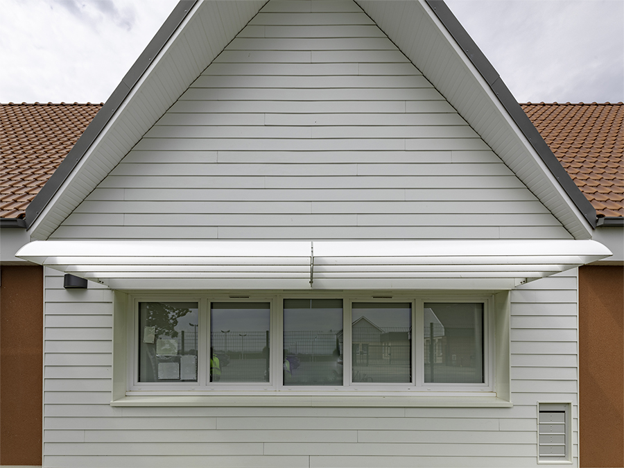 Détail de la façade - Extension du groupe scolaire Eric Tabarly