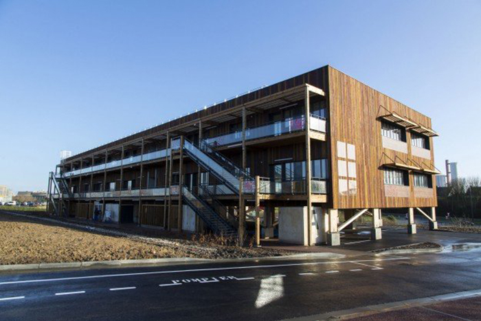 Bureaux du pressoir au Havre : bâtiment biosourcé et modulaire, sur batiment-hn.ademe.fr