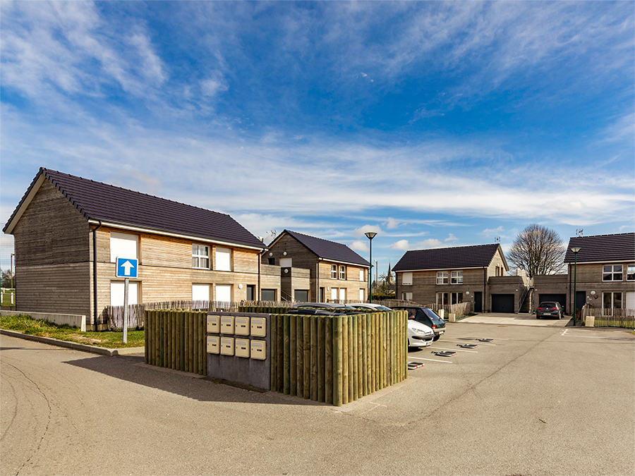 Vue des logements collectifs de l'îlot B - 18 logements individuels & collectifs