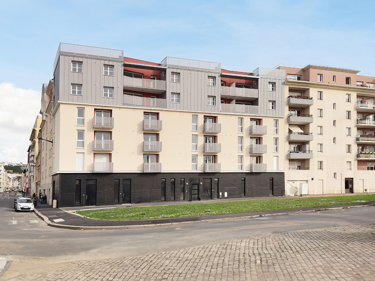 Perspective principale du projet - 18 logements collectifs