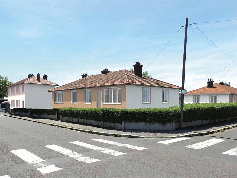 Perspective d'insertion - Cité Jardin, Réhabilitation de 67 logements individuels