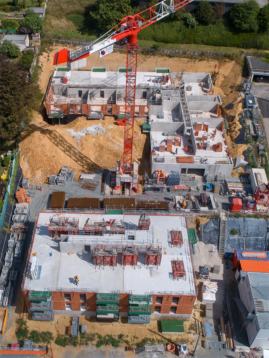 Vue chantier - Gros oeuvre - 47 logements collectifs