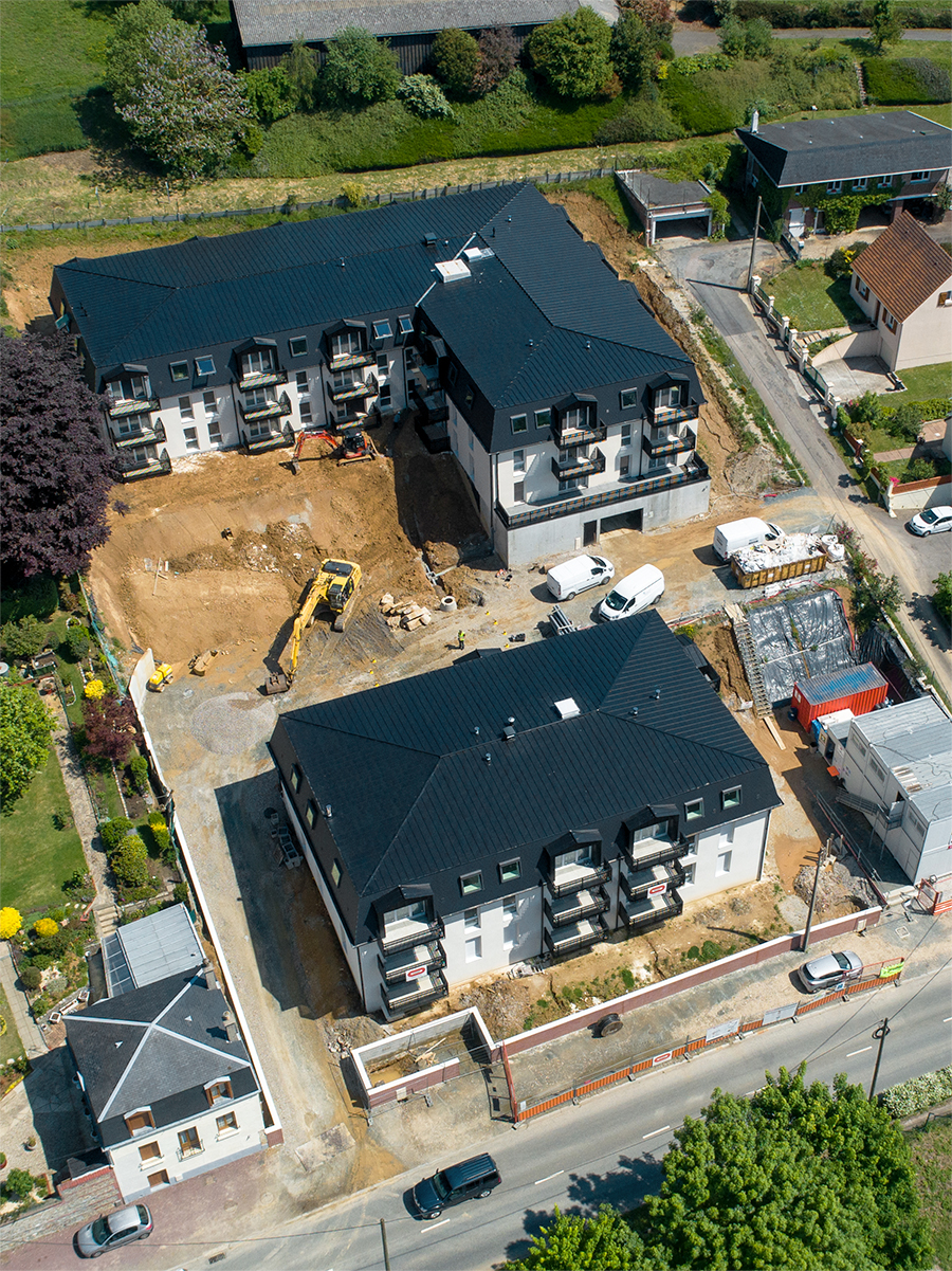 Vue chantier - Aménagements extérieurs - 47 logements collectifs